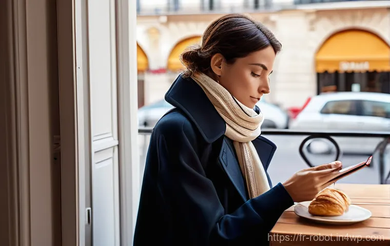 가정에서의 로봇 사용 증가 원인 - **A Parisian Morning of Leisure and Automation**
A chic French woman in her late 30s, dressed in...
